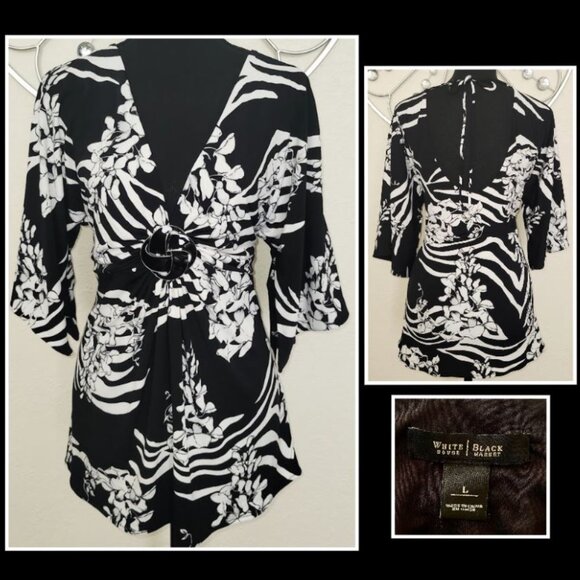 Large WHBM Floral Tunic Top Shirt - Picture 1 of 3